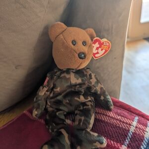 Ty Beanie Baby Camo Bear